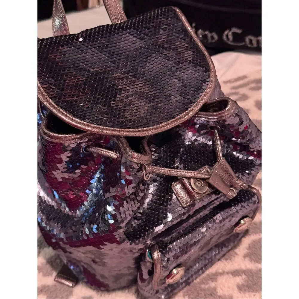 Coach vintage spotlight blue sequin Backpack minibag shoulder bag Y2K VTG